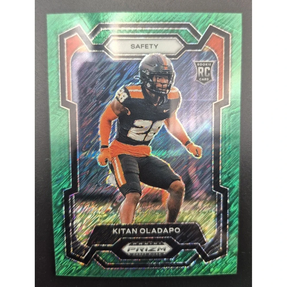 2024 Prizm Draft Picks Kitan Oladapo #169 1st Off The Line Green Shimmer /8 (RC)